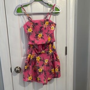 Floral Pink romper